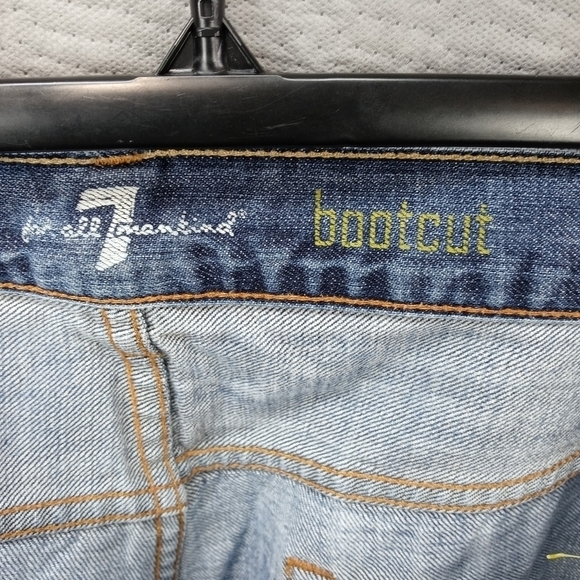 7 for all mankind men's bootcut blue jeans sz 36x29. Rise 10". 293 8pm - Picture 7 of 9